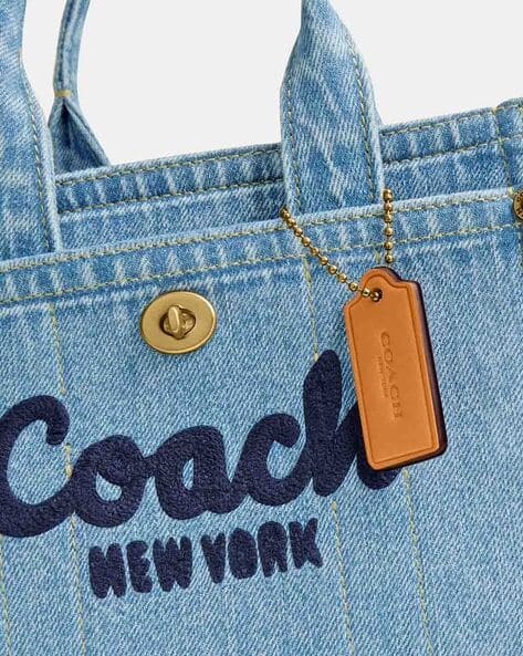 Buy Coach Cargo Cotton Tote Bag 20 | Blue Color Women | AJIO LUXE