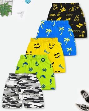 trampoline Boys Pack of 5 Printed Shorts with Elasticated Waistband-picture-39