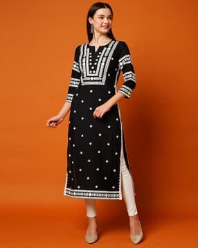 nyrika Women Round-Neck Straight Kurti-picture-40