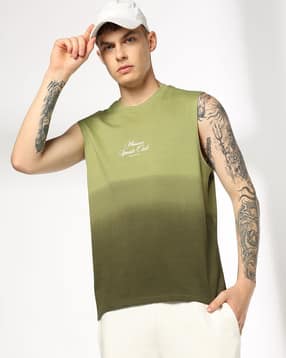 teamspirit Men Ombre-Dyed Regular Fit Crew-Neck T-Shirt-picture-39