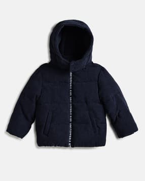 Boys Quilted Hooded Jacket-image-6
