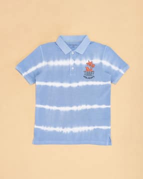 pantaloons junior Boys Tie & Dye Regular Fit Polo T-Shirt-picture-41