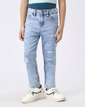 ed-a-mamma Boys Mid-Wash Distressed Regular Jeans-picture-35