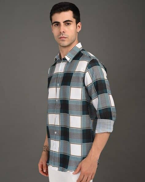 BHINDAS Men Checks Slim Fit Shirt