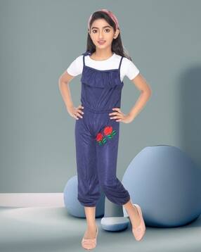 Girls Regular Fit Jumpsuit with T-Shirt-image-21