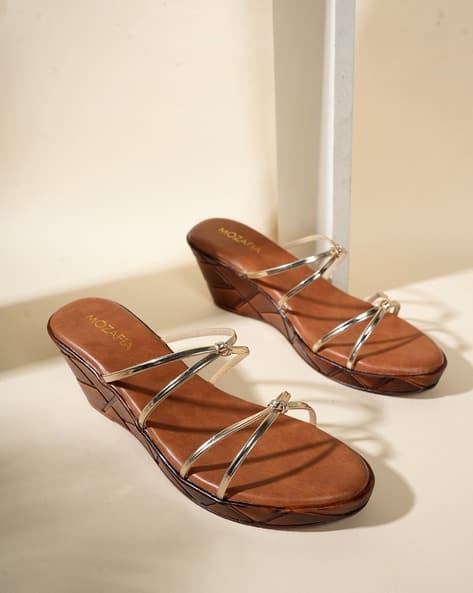 MOZAFIA Women Multi-Strap Wedge Heeled Sandals