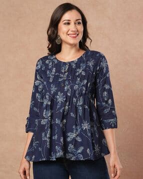 kami kubi Women Floral Print Relaxed Fit Tunic-picture-18