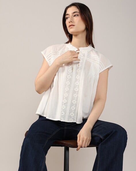 Lee Cooper Women Embroidered Loose Fit Top