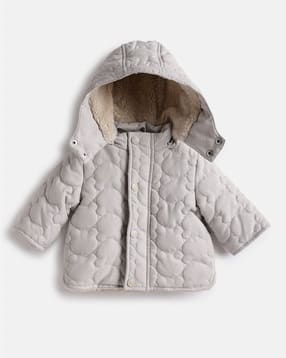 Boys Quilted Hooded Jacket-image-7