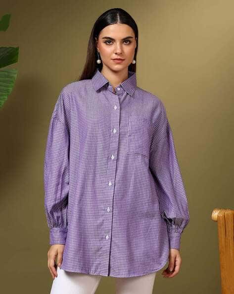 KOTTY Women Oversized Fit Printed Spread Collar Casual Shirt