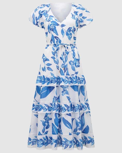 Forever New Women Floral Print Tiered Dress