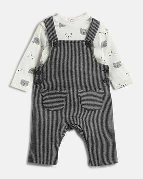 chicco Boys Striped Dungaree Set with T-Shirt-picture-37