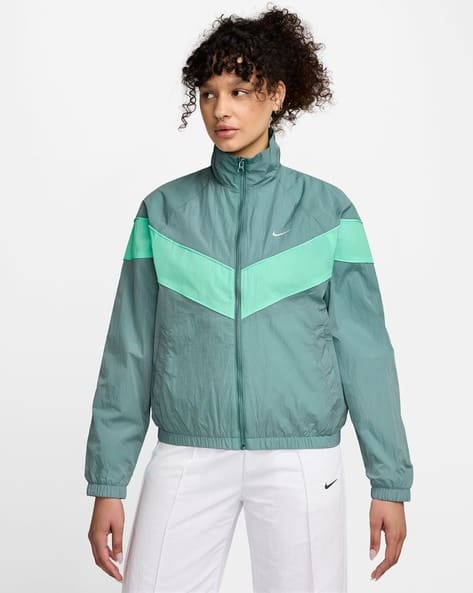 Outerwear Nike Running Jacket Women's Green Windrunner UV