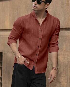 alpha tribe Men Regular Fit Shirt with Full Sleeves-picture-37