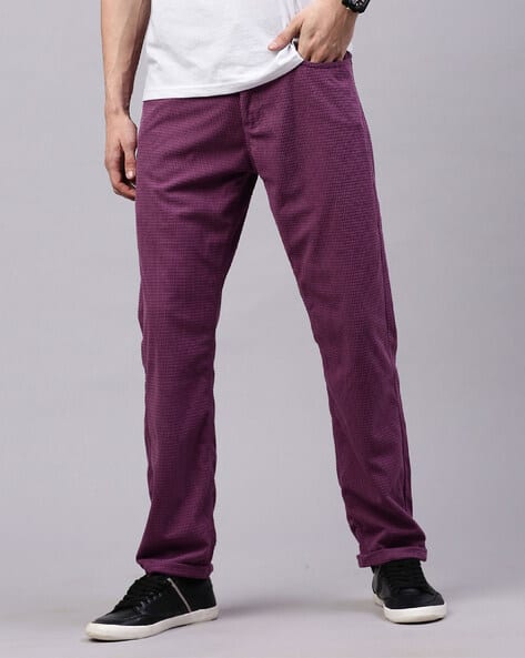 Buy Grape Purple Trousers Pants for Men by The Indian Garage Co