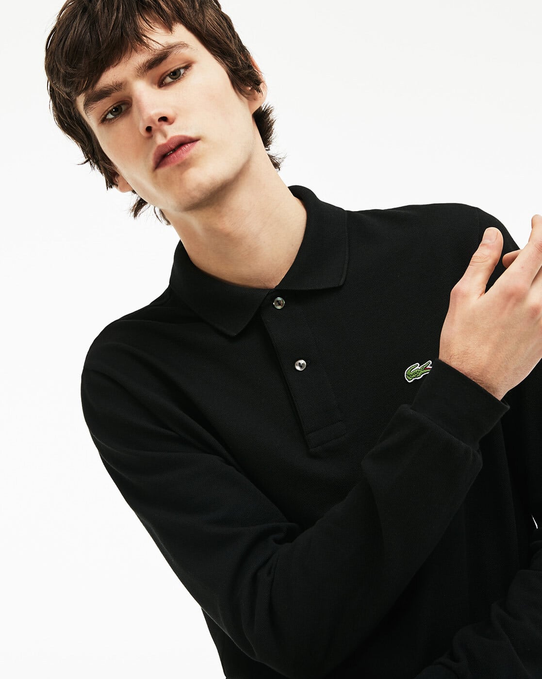 Lacoste Long Sleeve Paris Polo Shirt Black – Bronx Clothing - Main Image
