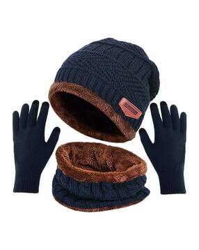 aadishwar creations Women Knitted Beanie with Gloves-picture-46