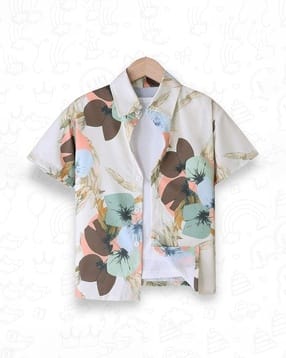 styleconnect Boys Leaf Printed Relaxed Fit Shirt-picture-36