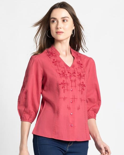 Shaye Women Regular Fit Embroidery Top