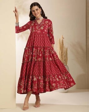 gulmohar jaipur Women Floral Print Anarkali Kurta-picture-51