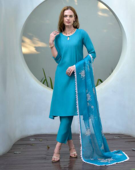 Buy Blue Kurta Suit Sets for Women by Awriya Online