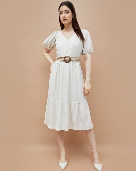 polka dot dress cream and black Zara ss26 clothing collection tag Mac Duggal 27542 creation Size:8 USA (Mex 25) Iceberg Maxi shirt dress