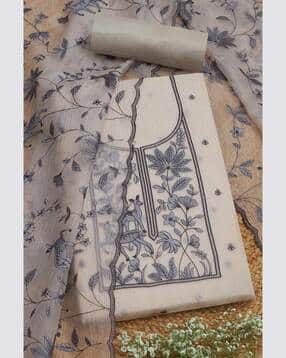 Women Embroidered Unstitched Dress Material