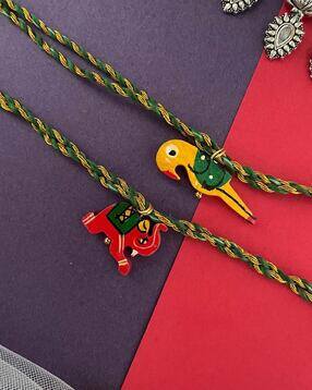 digital dress room Tie-Up Set of 2 Thread Rakhi-picture-15