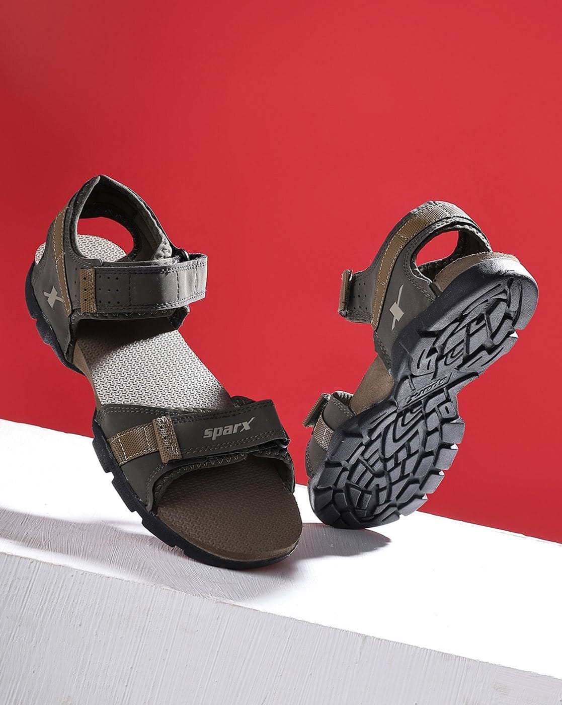 Buy Olive Sandals for Men by SPARX Online - Main Image