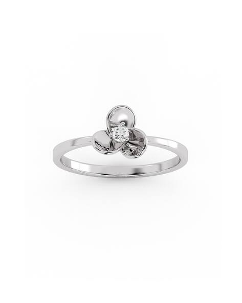 Avsar Women White Gold Diamond-Studded Manali Ring