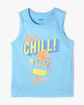 yousta Boys Typographic Print Regular Fit Crew-Neck T-Shirt-picture-31