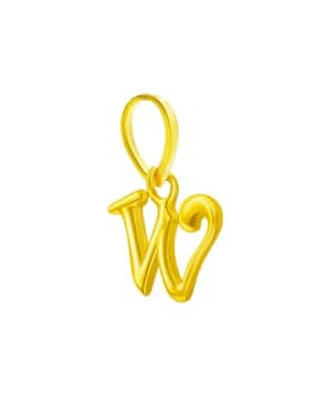 1 Gm 22Kt (916) Yellow Gold Alphabet - W Pendant
