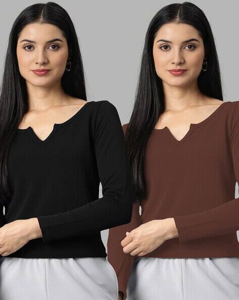 Maheshvi Women Pack Of 2 Regular Fit Slip-On Top