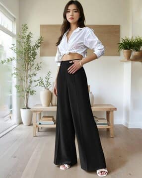 kotty Women High Waist Wide-Leg Trousers-picture-21