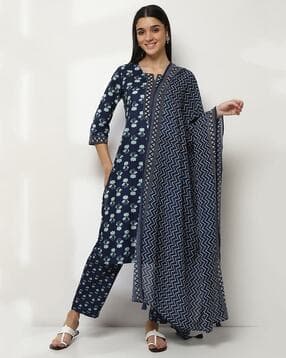 rangriti Women Chevron Print Dupatta with Tassels-picture-25