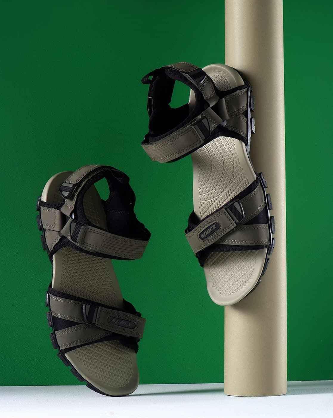 Sports Sandal Sparx Sandals Green Sparx BLACK SEA GREEN Sandals