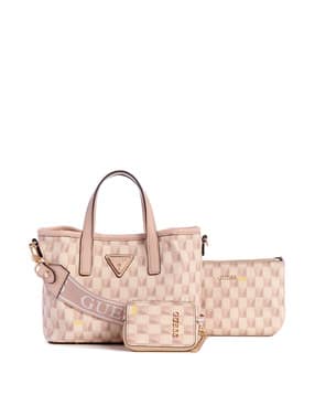 Logo Print Wave Mini Crossbody Bag With Pouch
