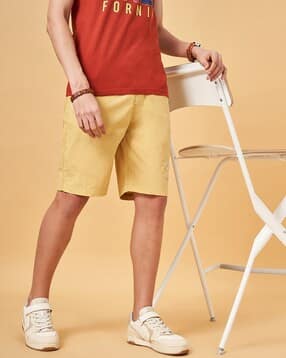 urban ranger by pantaloons Men Regular Fit Shorts with Insert Pockets-picture-14