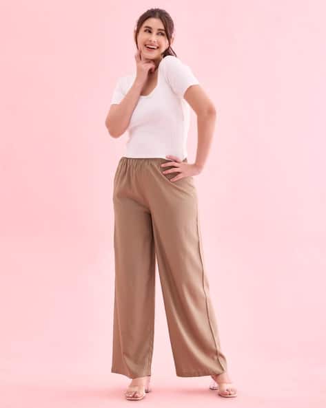 Buy Beige Pants for Women by GO COLORS Online