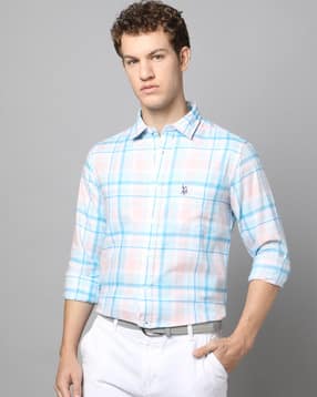 u.s. polo assn. Men Checked Tailored Fit Shirt with Patch Pocket-picture-24