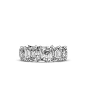 gold hartz Women Sterling Silver Swarovski Eternity Ring-picture-29