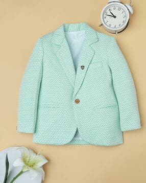 ridokidz Lightweight Printed Button-Front Blazer-picture-41