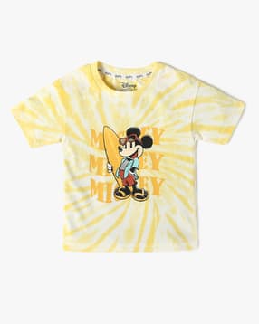 playday Boys Mickey Mouse Print Relaxed Fit Round-Neck T-Shirt-picture-46