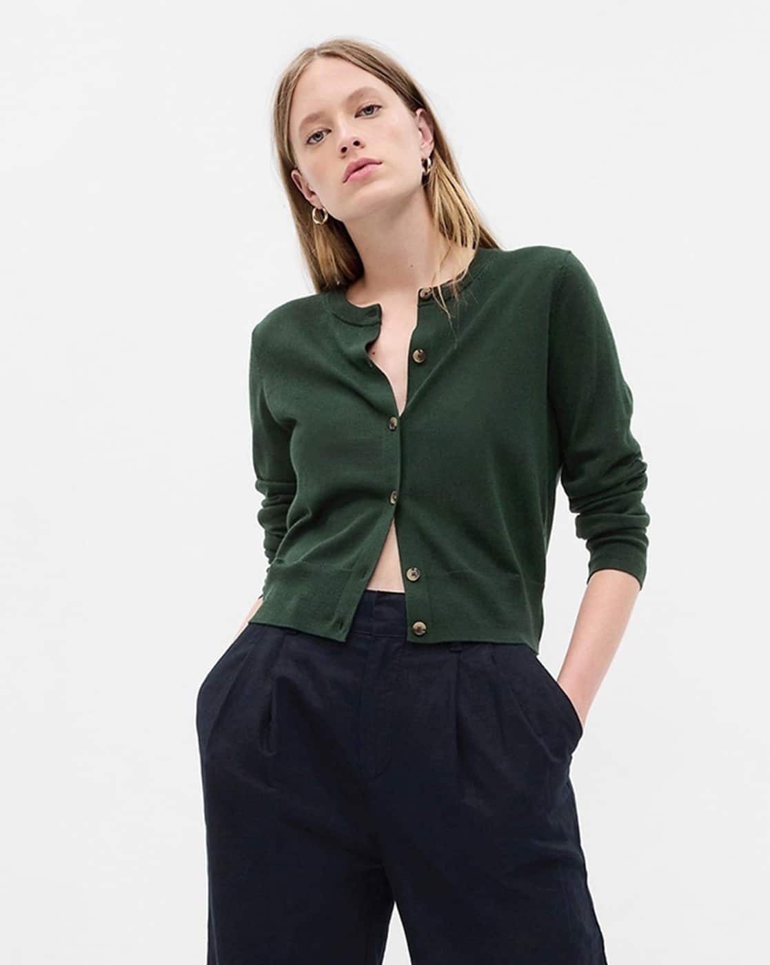 Buy Green Sweaters Cardigans for Women by GAP Online Ajio