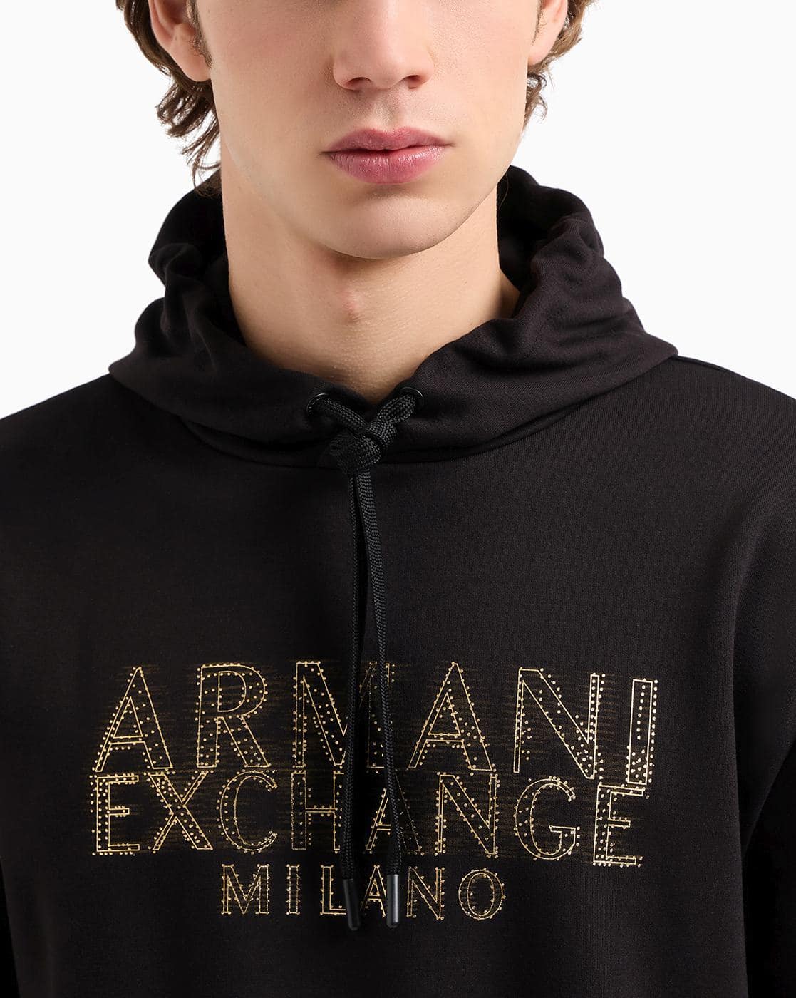 Men Logo Print Regular Fit Hoodie