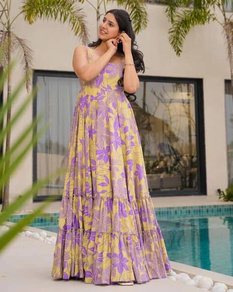 Buy Mustard Dresses & Gowns for Women by Nyrika Online | Ajio.com