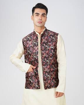 deific Men Printed Regular Fit Nehru Jacket-picture-14