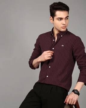 Men Striped Slim Fit Shirt