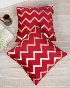 hosta homes Square Shape Velvet Cushion Covers Pack of 2 -picture-31