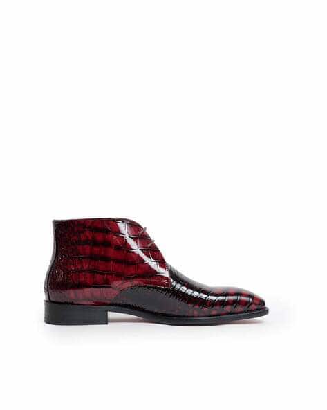 Men Pointed-Toe Ankle-Length Chukka Boots